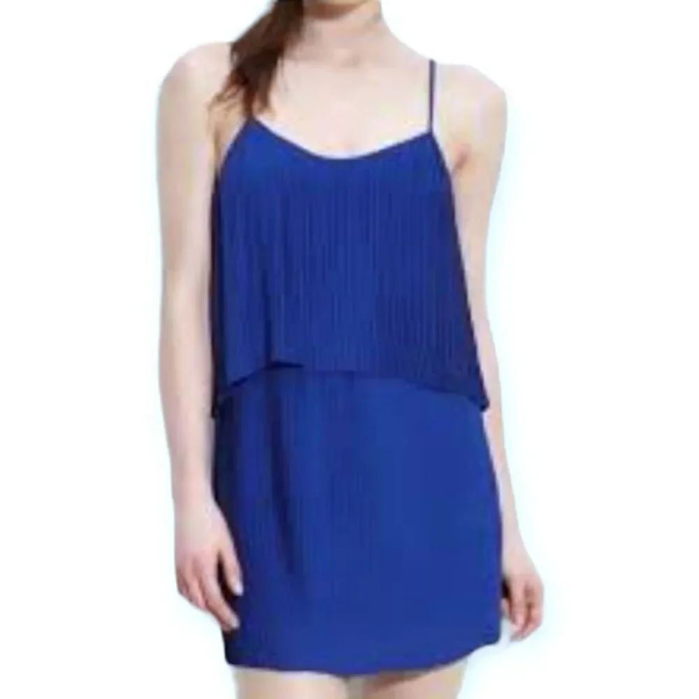 MOSSIMO BLUE PLEATED DRESS SZ.M EUC.